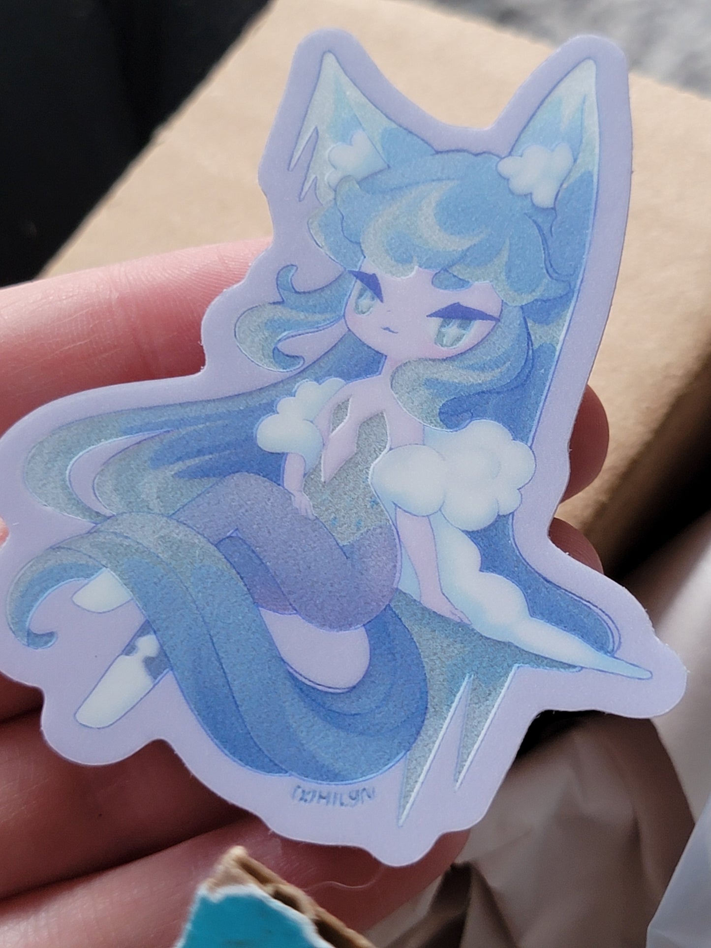 Fennec Frost Matte Holo Sticker - December 24