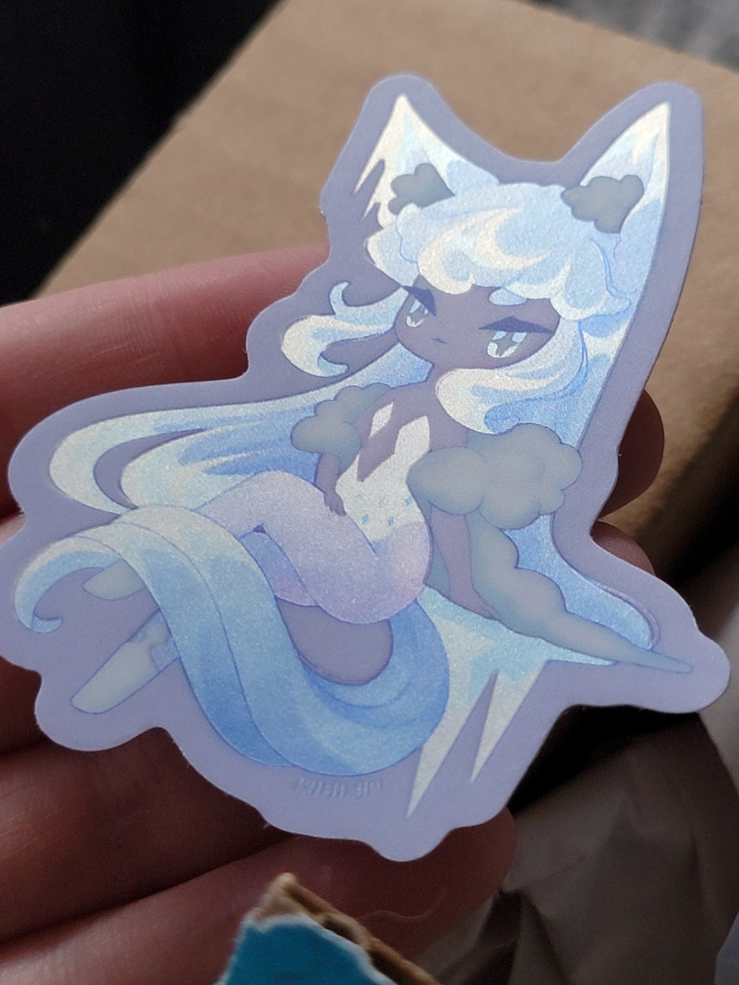 Fennec Frost Matte Holo Sticker - December 24