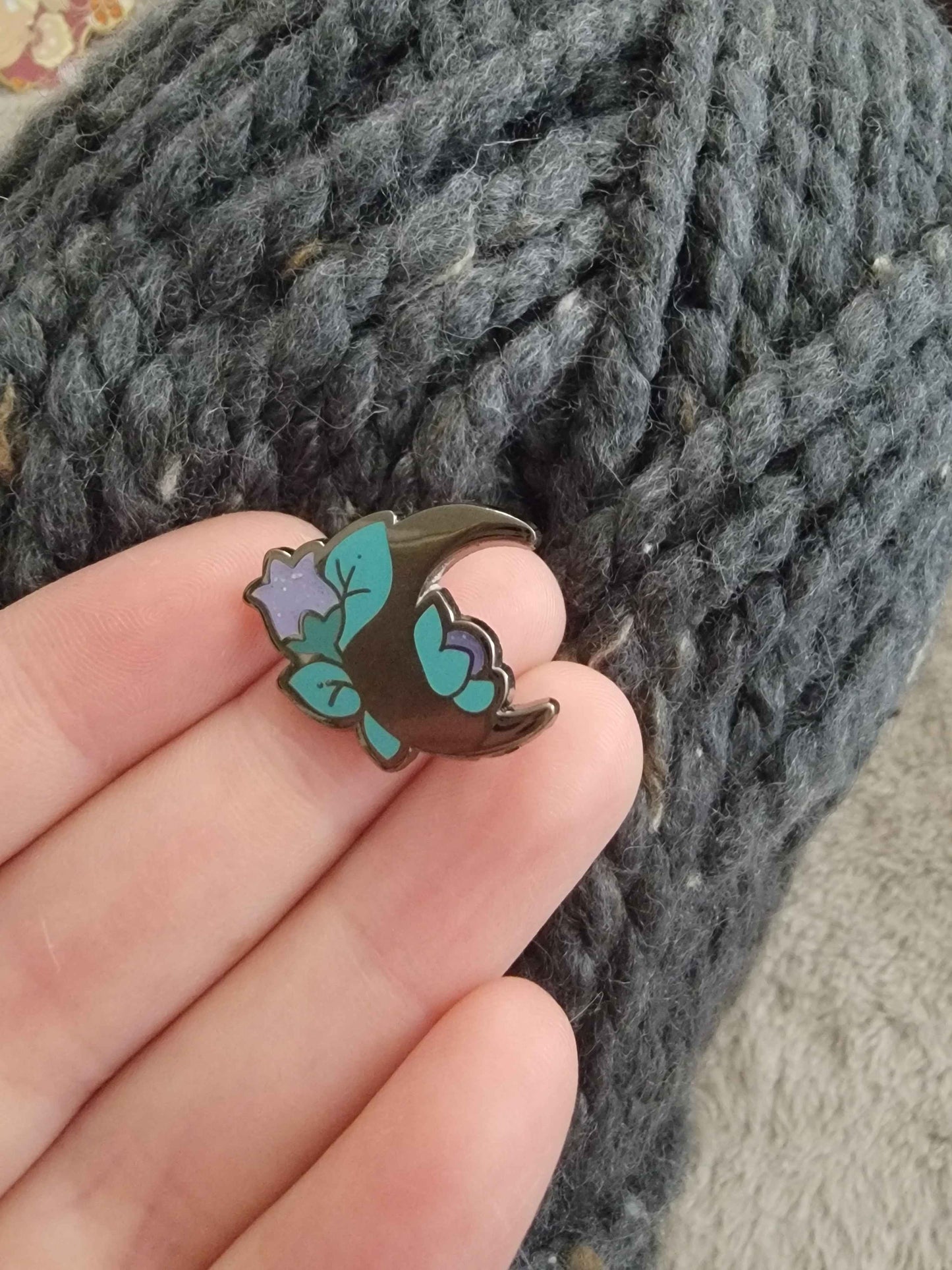 Mini Nightshade Moon Pin - Oct 2022