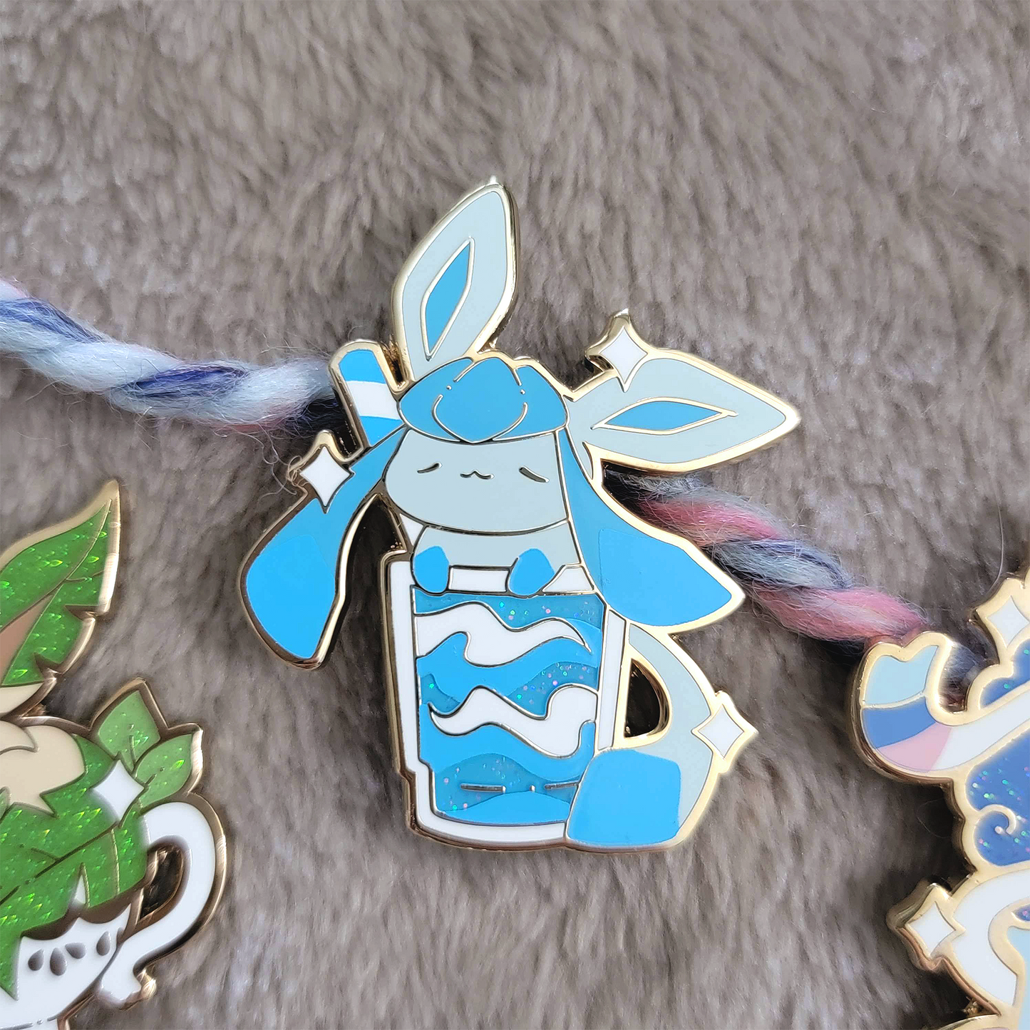 Blue Slushy Glaceon Eevee Pin