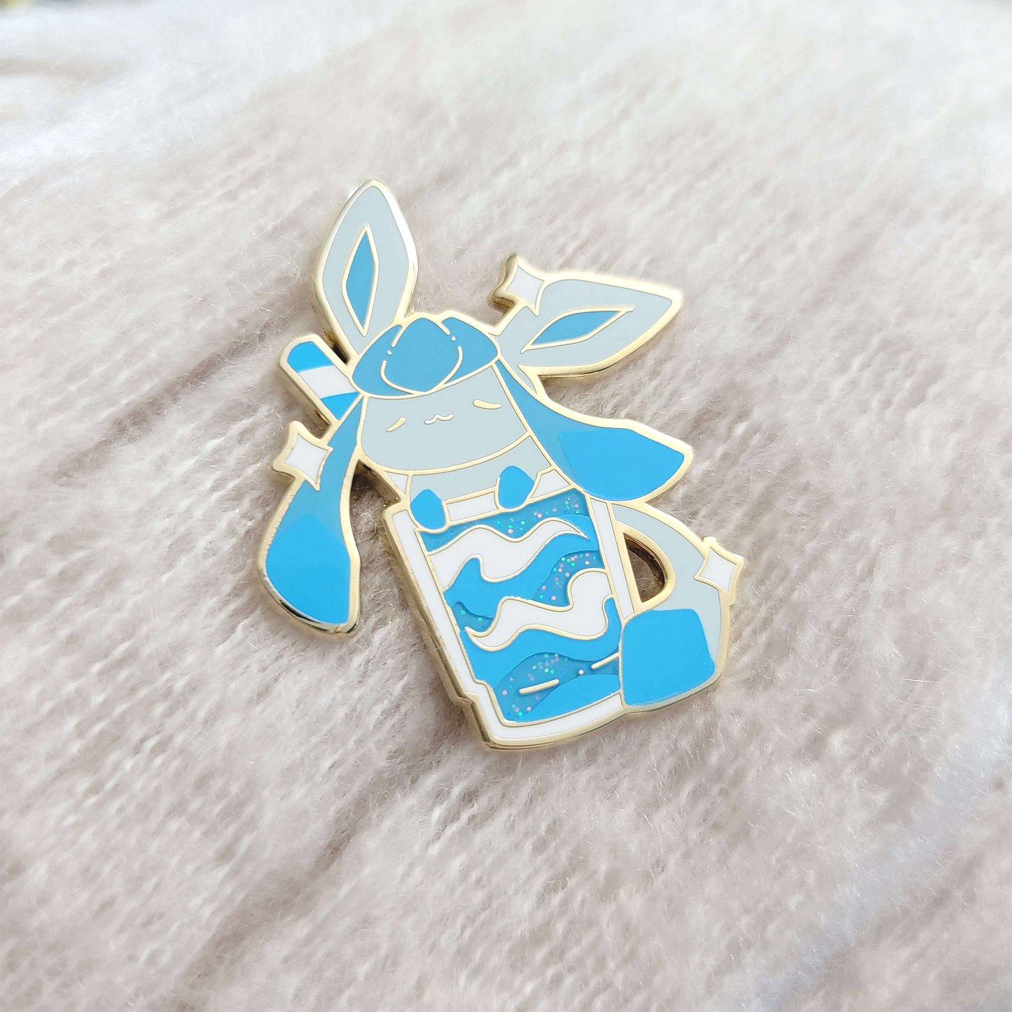 Blue Slushy Glaceon Eevee Pin