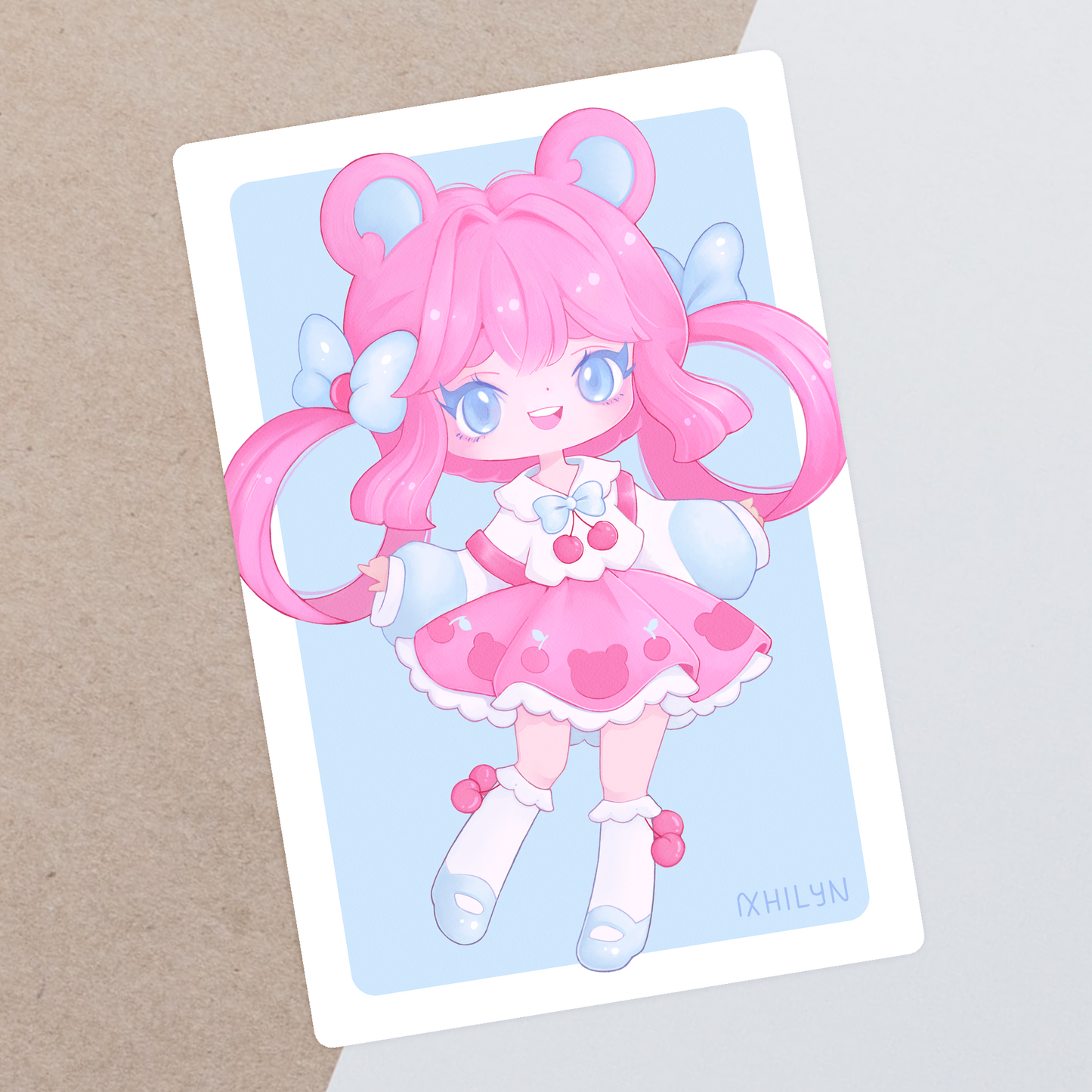 Cherry Bear Postcard Print - June 25