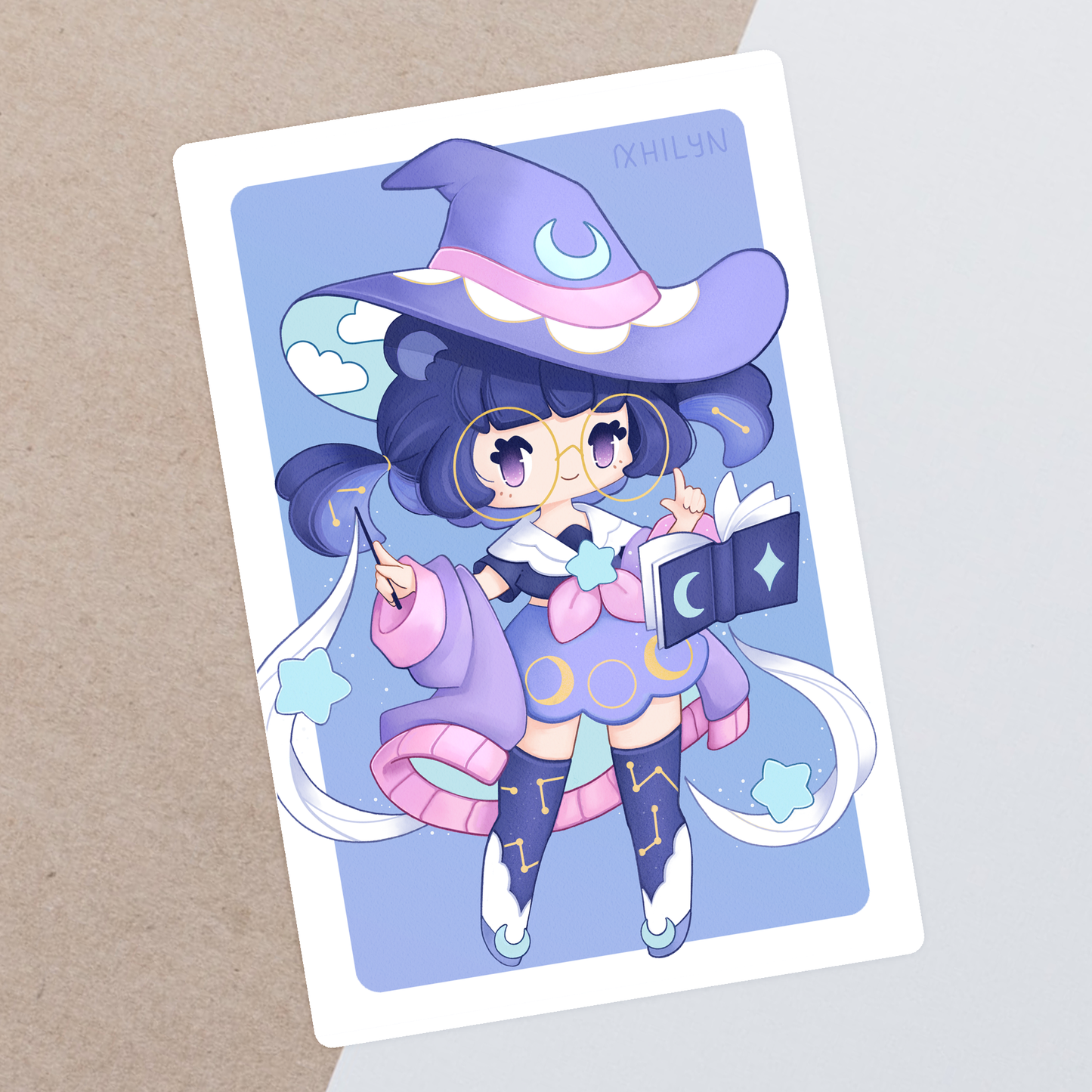 Astrology Bear Witch Postcard Print - August 23