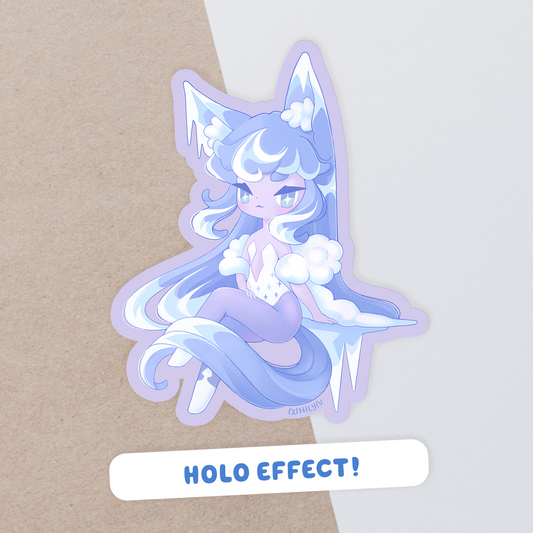 Fennec Frost Matte Holo Sticker - December 24