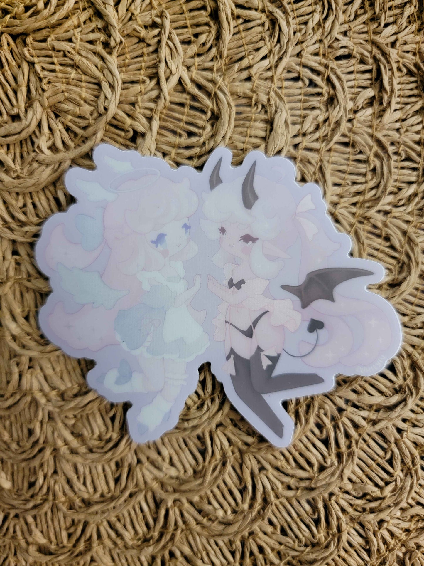 Dual Hearts Holo Sticker - July 25