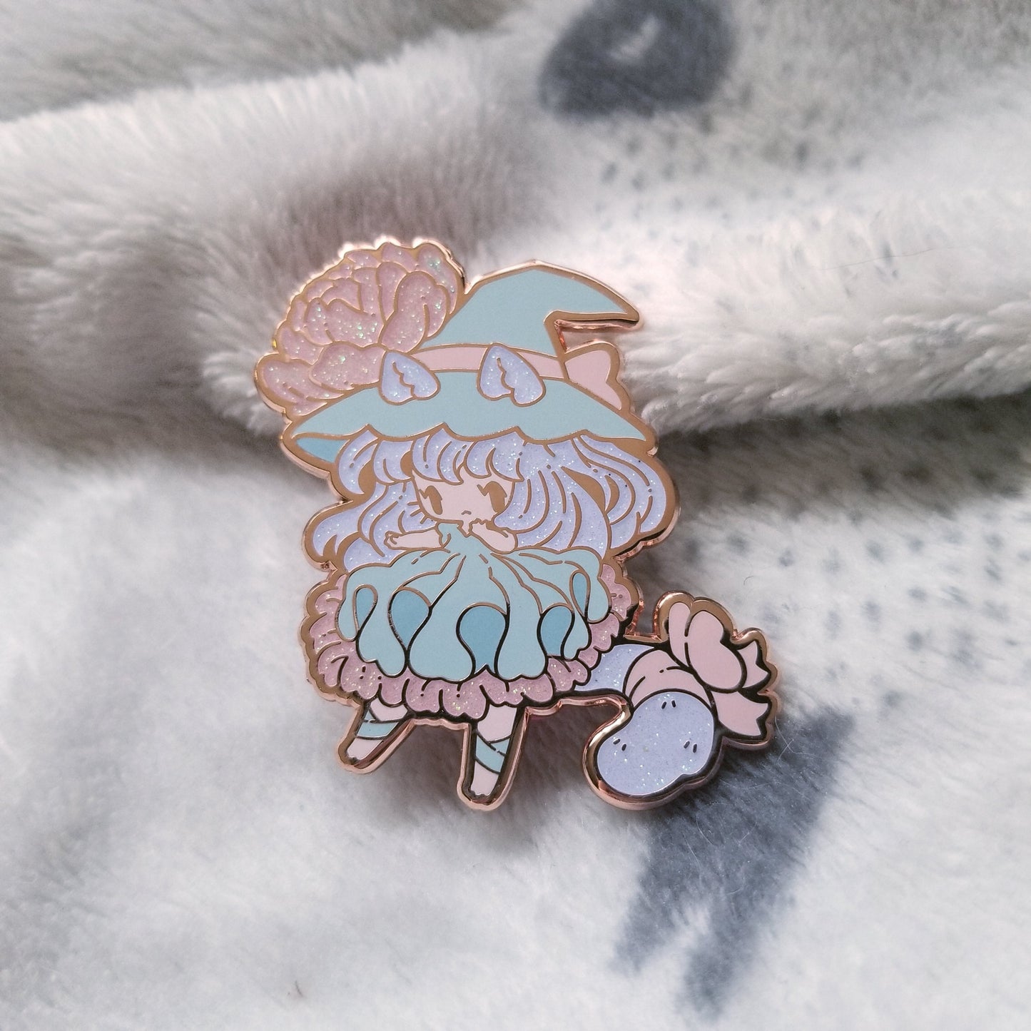Bubblegum Kitty Witch Pin