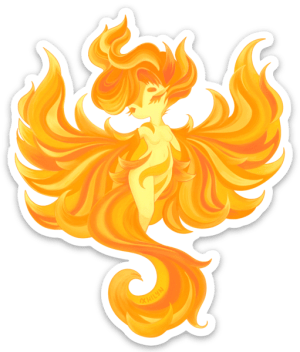 Fiery Phoenix Sticker