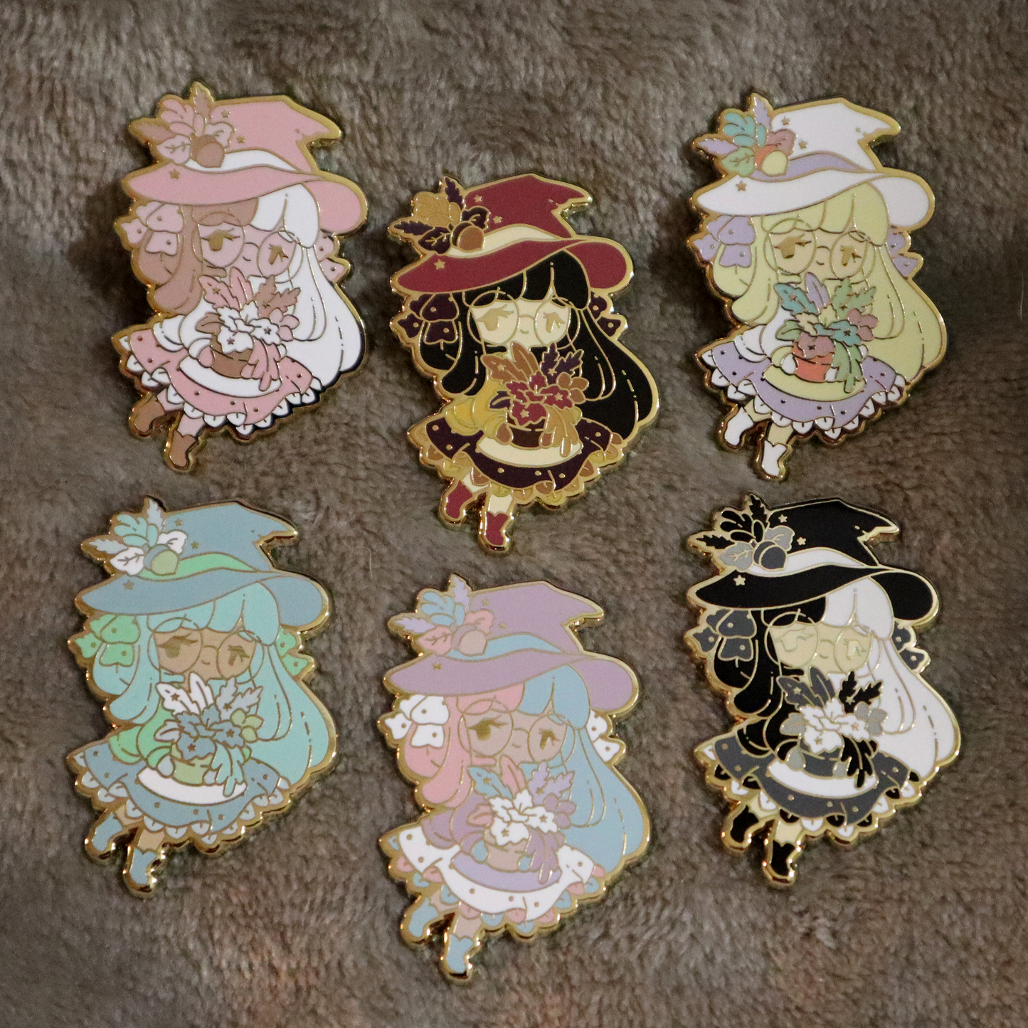 Herbology Witch Pins ~ Limited Edition