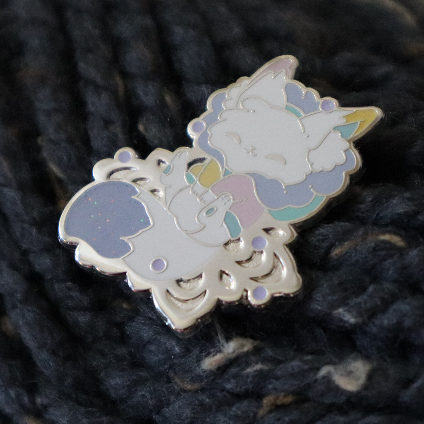 Pastel/Color Block Snow Fox ~ Limited Edition