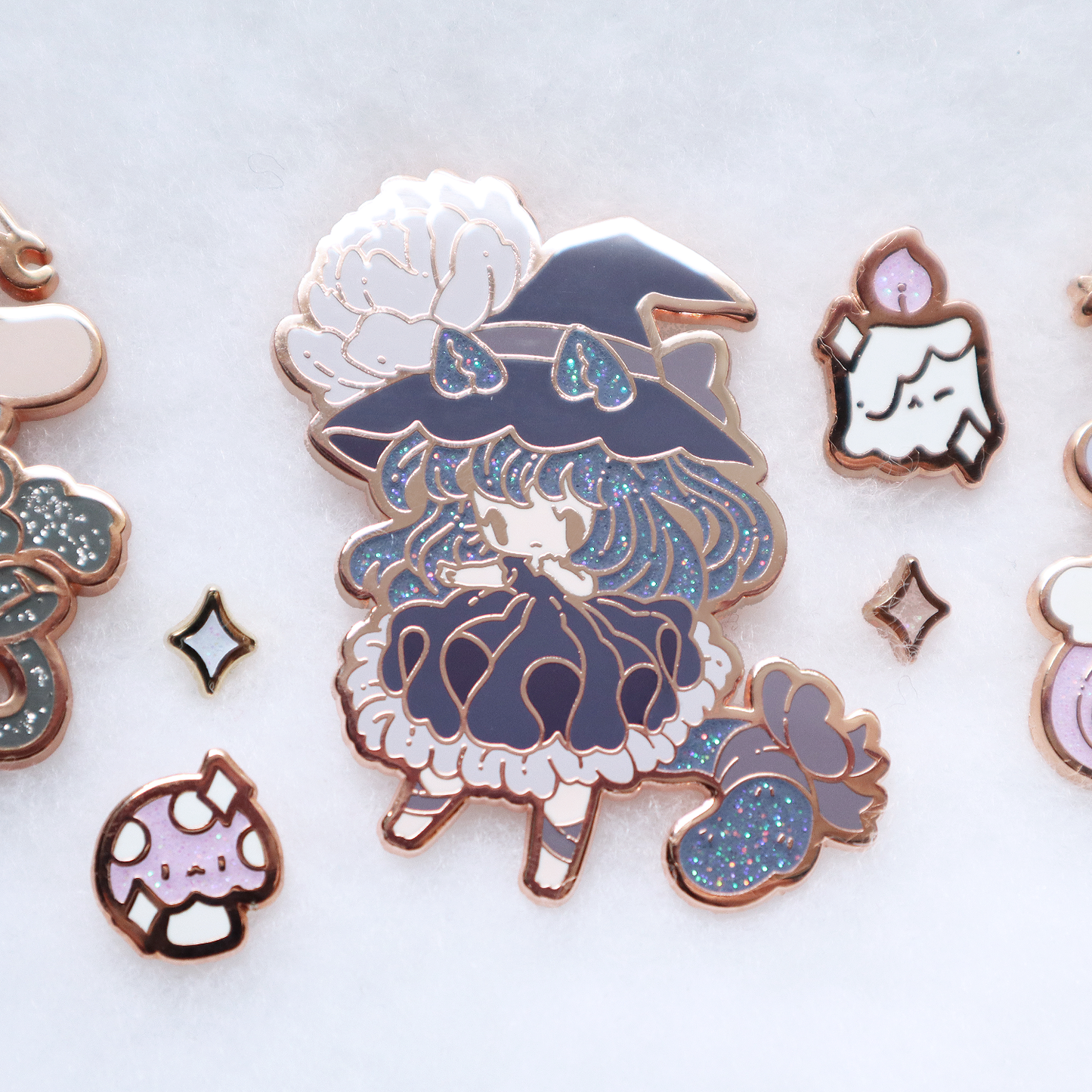 Baby Kitty Witch Pin