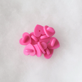 Hot Pink Rubber Pin Backs / Clutches