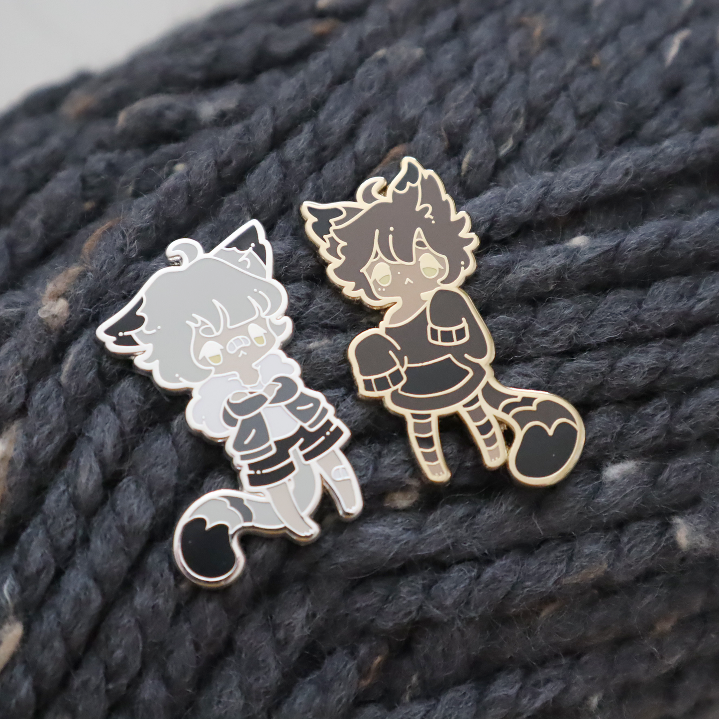Mori and Esper Cat Boy Pins ~ Last chance