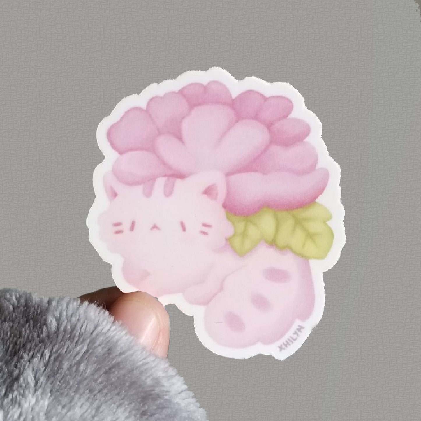Kitty Planter Sticker