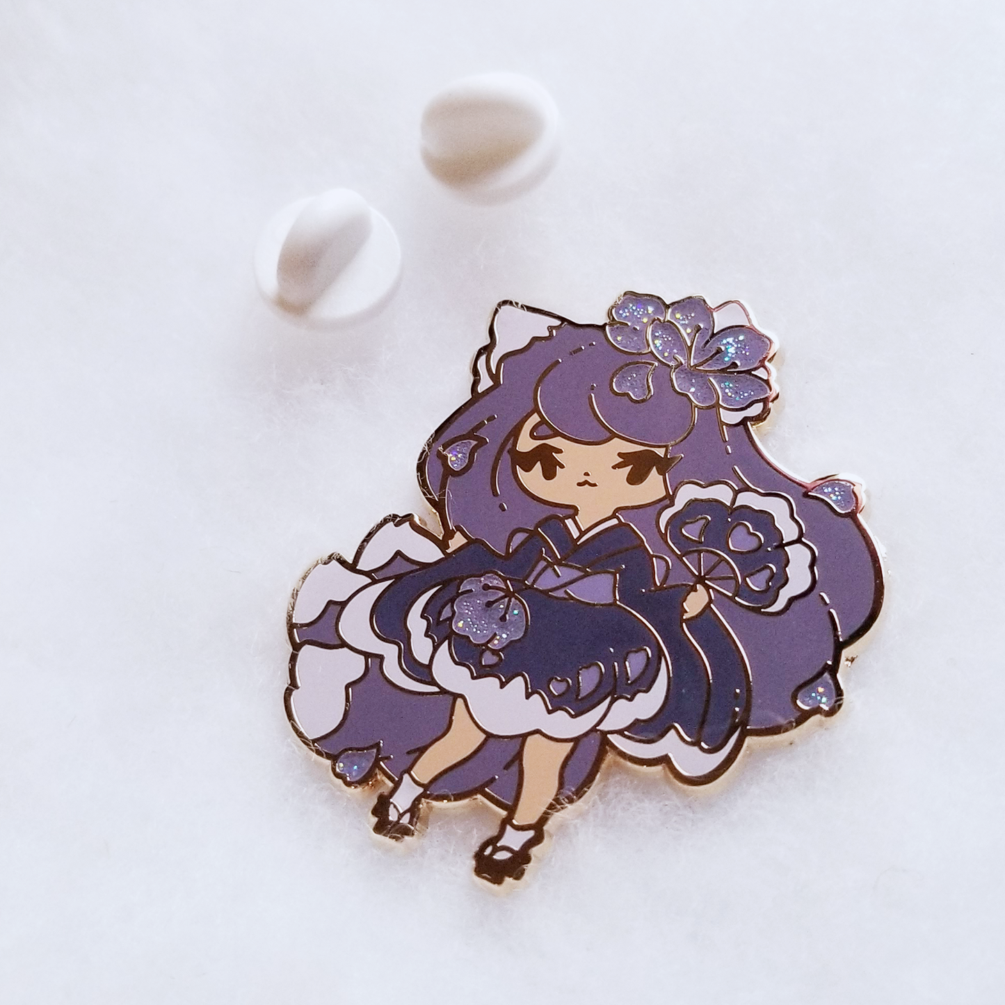 Purple Kitsune Pin - Limited Edition
