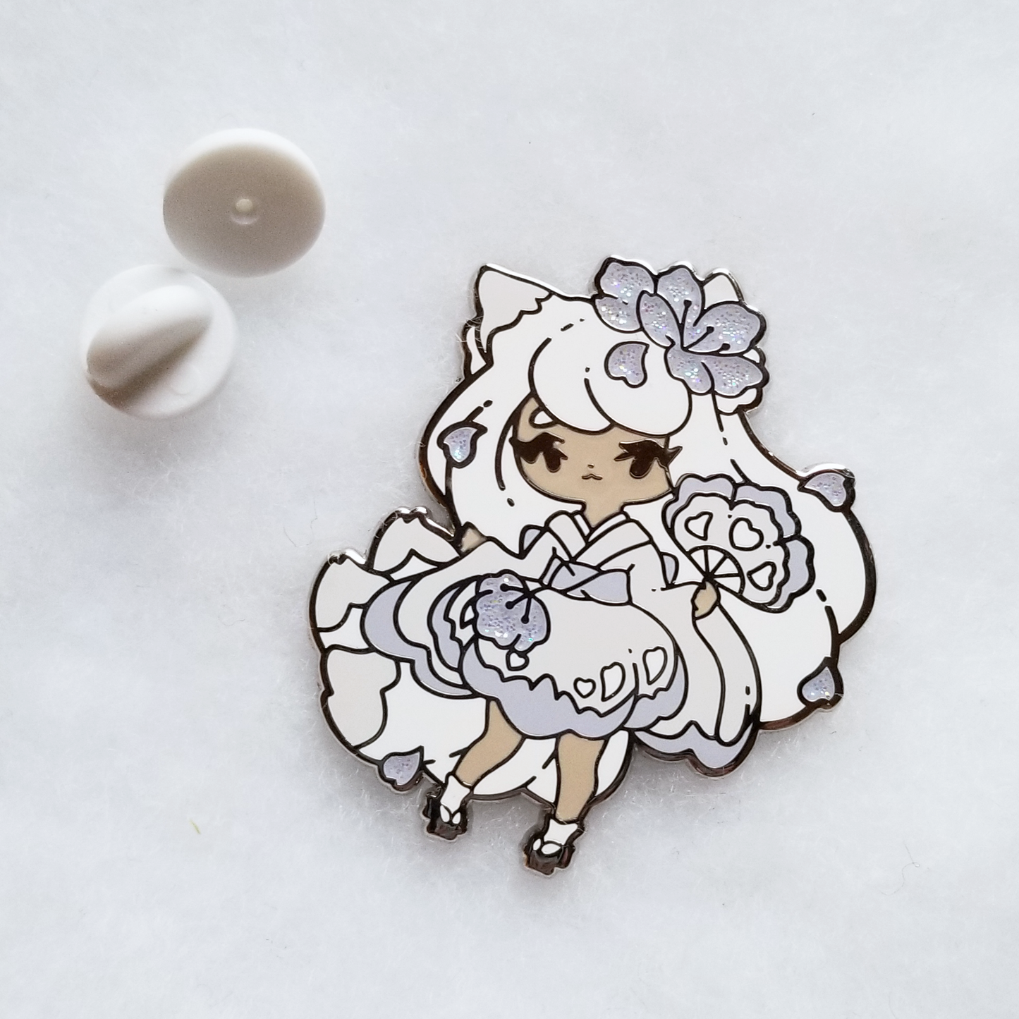 Winter Kitsune Pin - Limited Edition