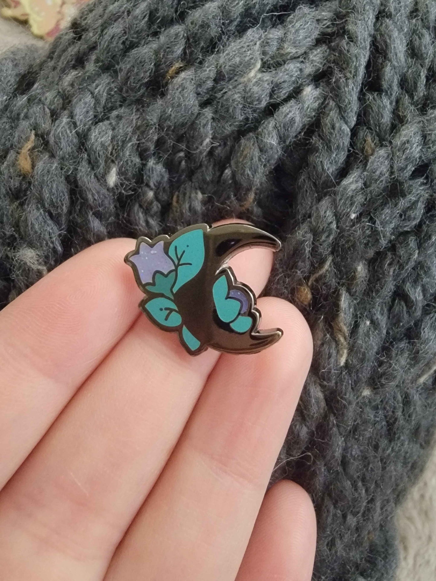 Mini Nightshade Moon Pin - Oct 2022