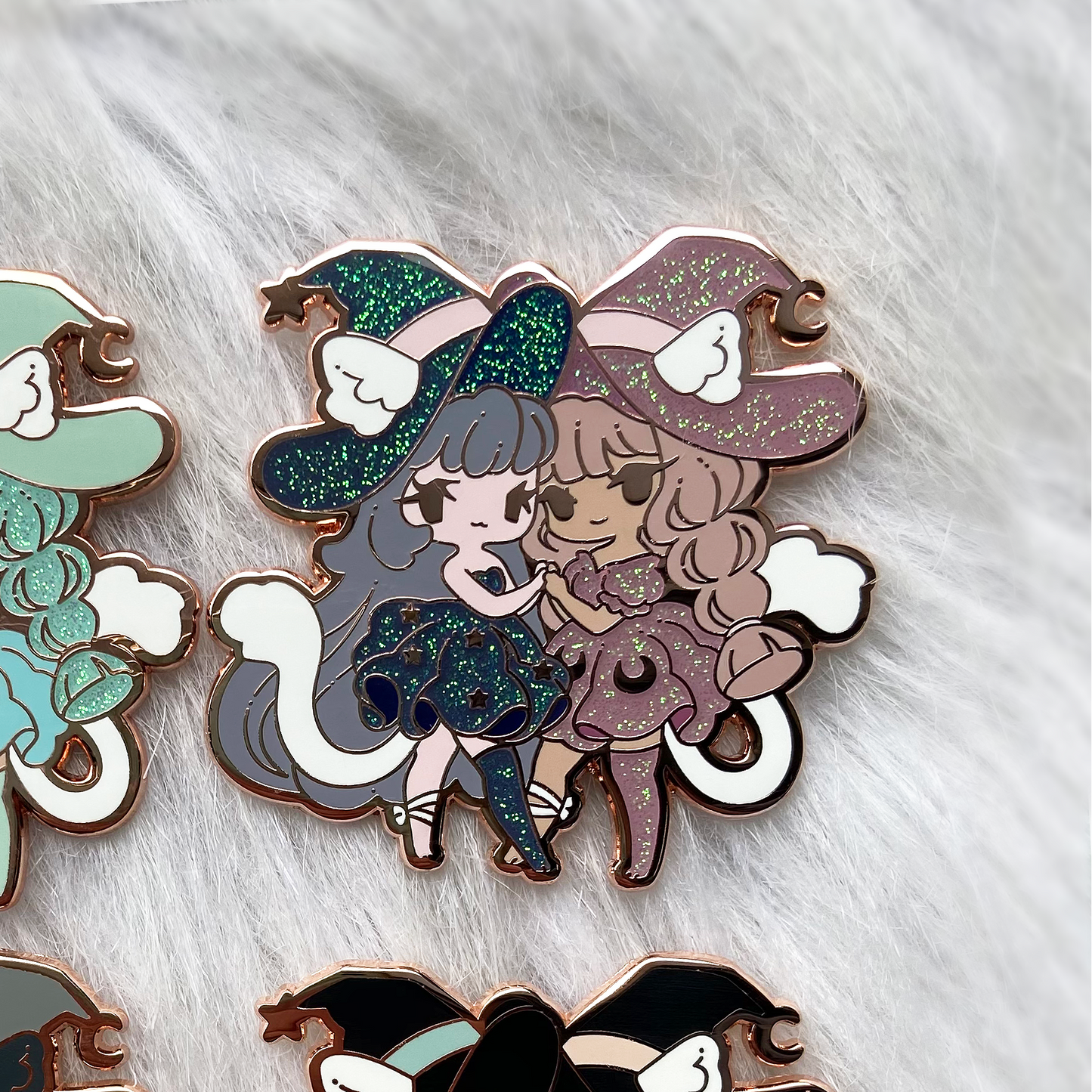 Hallow Queens Pin ~ Navy/Pink ~ Whalephat Collaboration