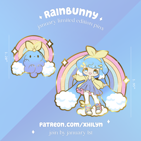 Rainbunny Pins - January 2024