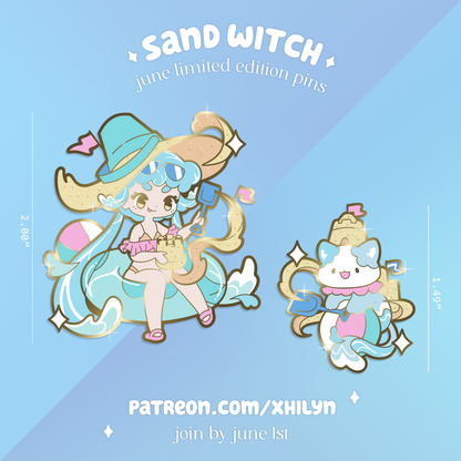 Sand Witch Pins - June 2024