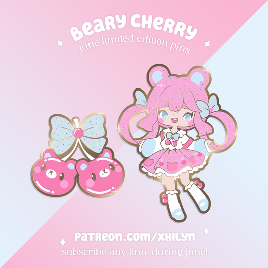 Coming Soon ~ Cherry Bear Pins - June 2025