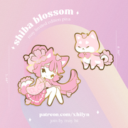 Shiba Blossom Pins - May 2023