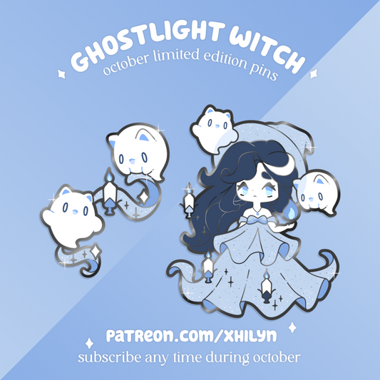 Ghostlight Witch Pins - October 2025