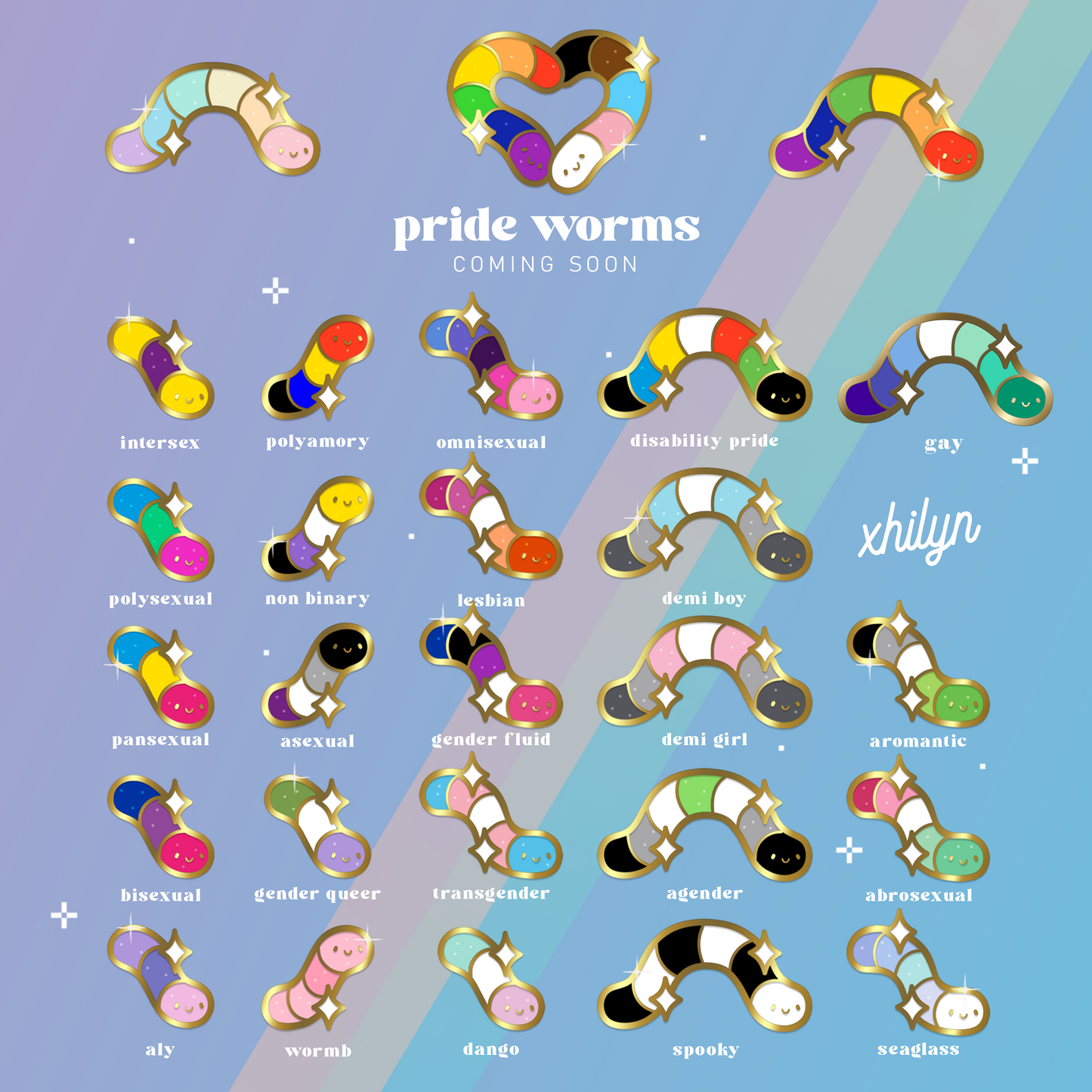 Pride Worms (New gay colorway for preorder!)