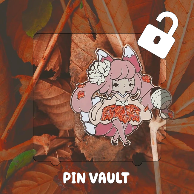 Pin Vault 🗝️ Autumn Kitsune Pin - Oct 2019