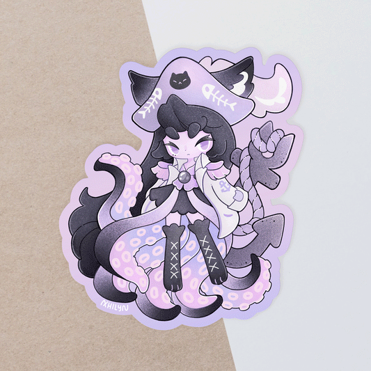 Black Purrl Matte Holo Sticker - December 25