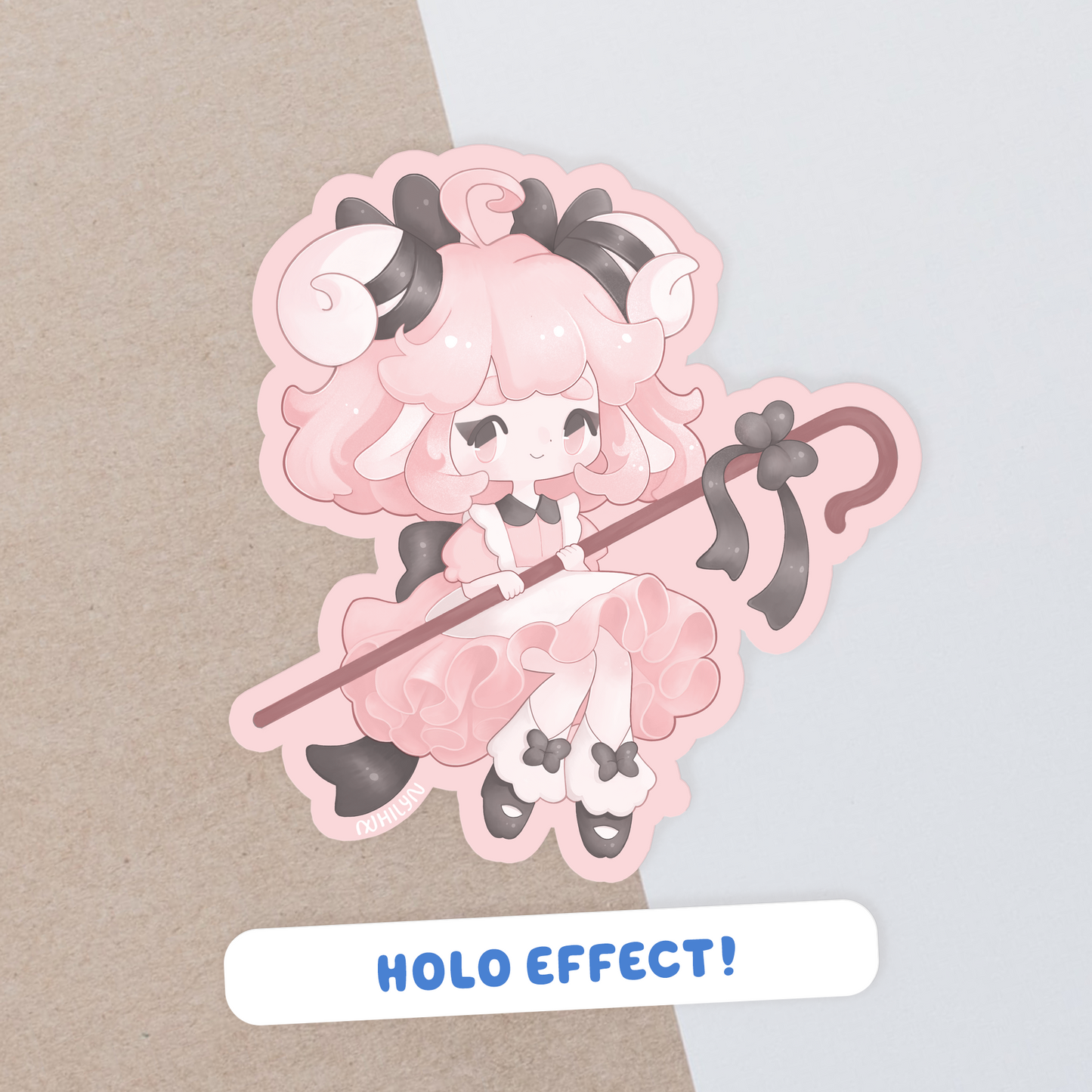 Bow Peep Matte Holo Sticker - February 25