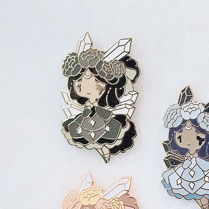 Black Crystal Fairy Pin - Limited Edition