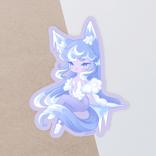Fennec Frost Matte Holo Sticker - December 24