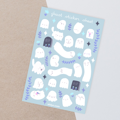 Ghost Sticker Sheet ~ Last chance