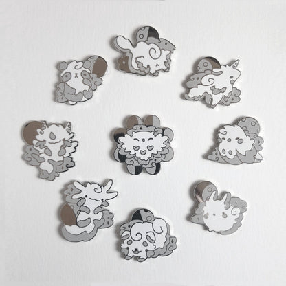 Moon Phase Animal Pins