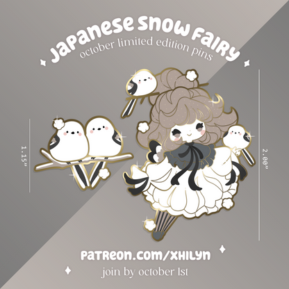 Japanese Snow Fairy Pins - October 2024