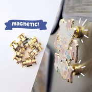 Magnetic Pin Savers! Magnetic Gold Locking Pin Backs / Clutches