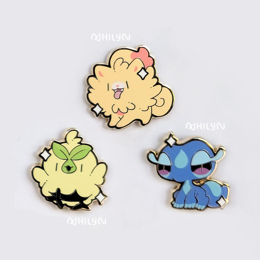 Gen 10 Starter Pins - Browt Pombon Gecqua ~ Mini mon series