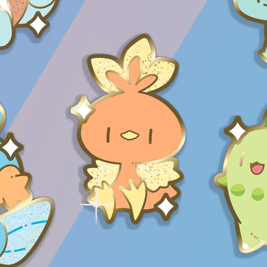[PREORDER] Torchic Pin ~ Mini Mon series ~ (Ships January 2026)
