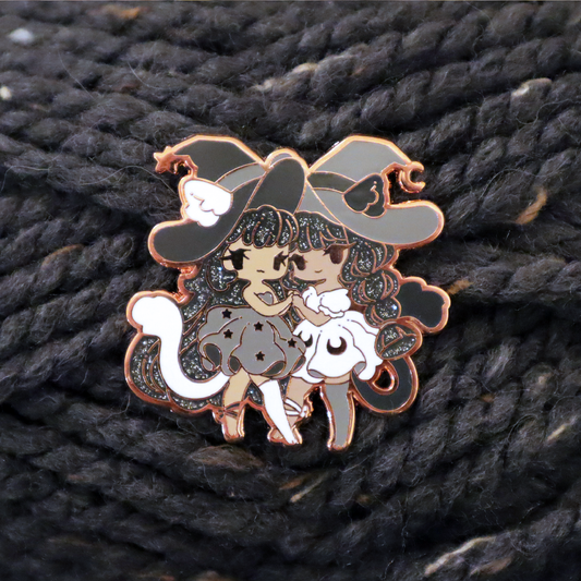 Hallow Queens Pin ~ Black/White ~ Whalephat Collaboration