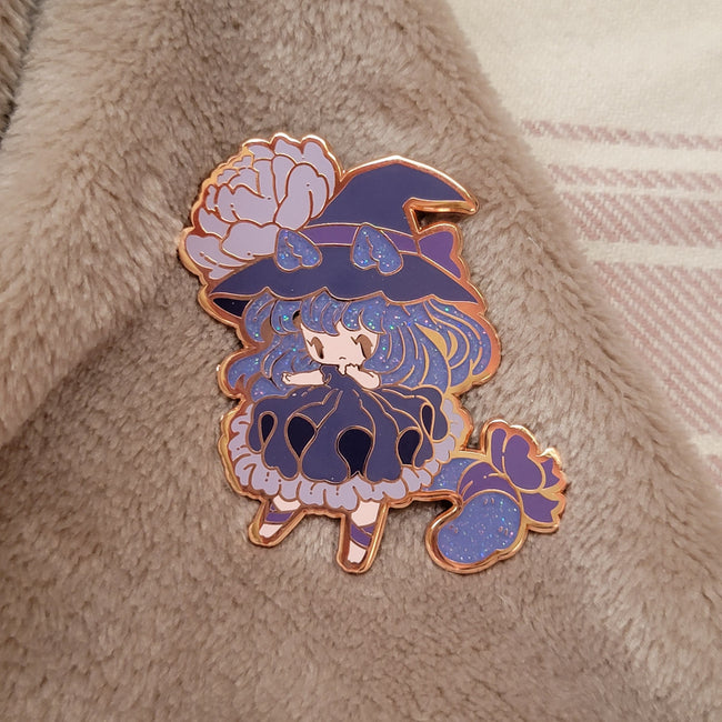Baby Kitty Witch Pin