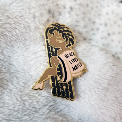 BLM Fundraiser Pin, Sticker, Postcard Set ~ Black Lives Matter ~ B-Grade ~ Last chance