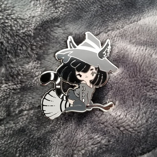 Black Cat Witch Pin