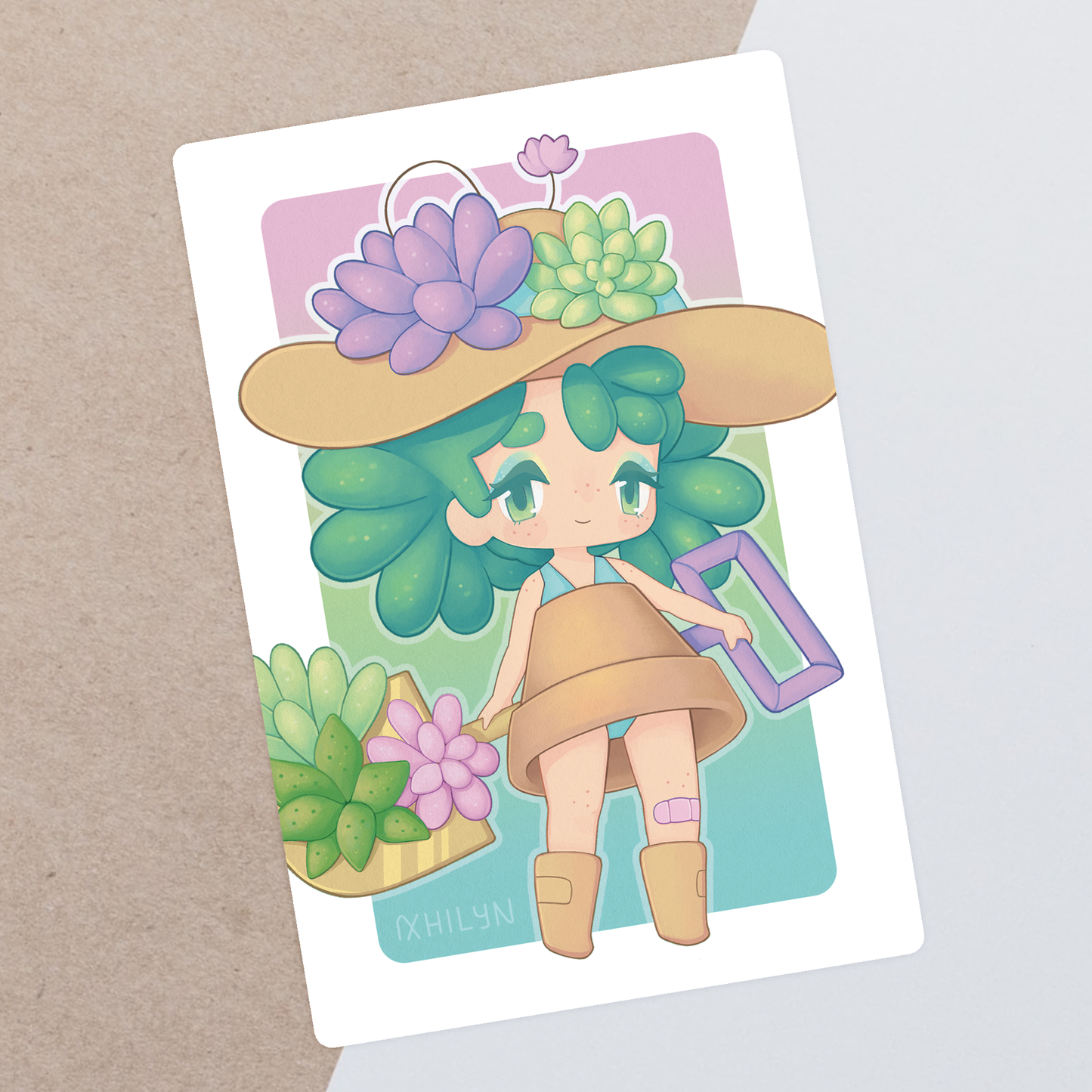 Succulent Postcard Print ~ Last chance
