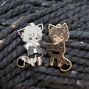 Mori and Esper Cat Boy Pins ~ Last chance