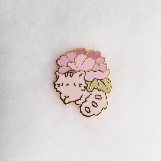Pink Kitty Planter Pin
