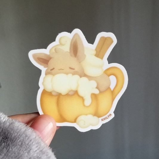 Pumpkin Spice Eevee Sticker