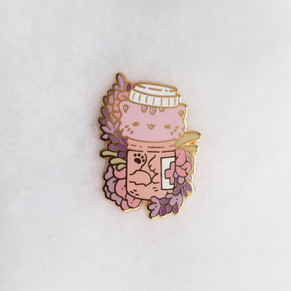 Pill Bottle Cat Pin V2