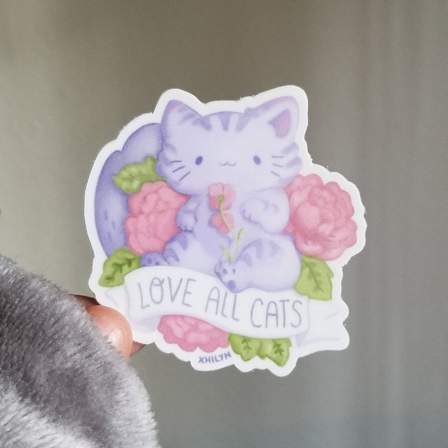 Love All Cats Sticker ~ Last chance
