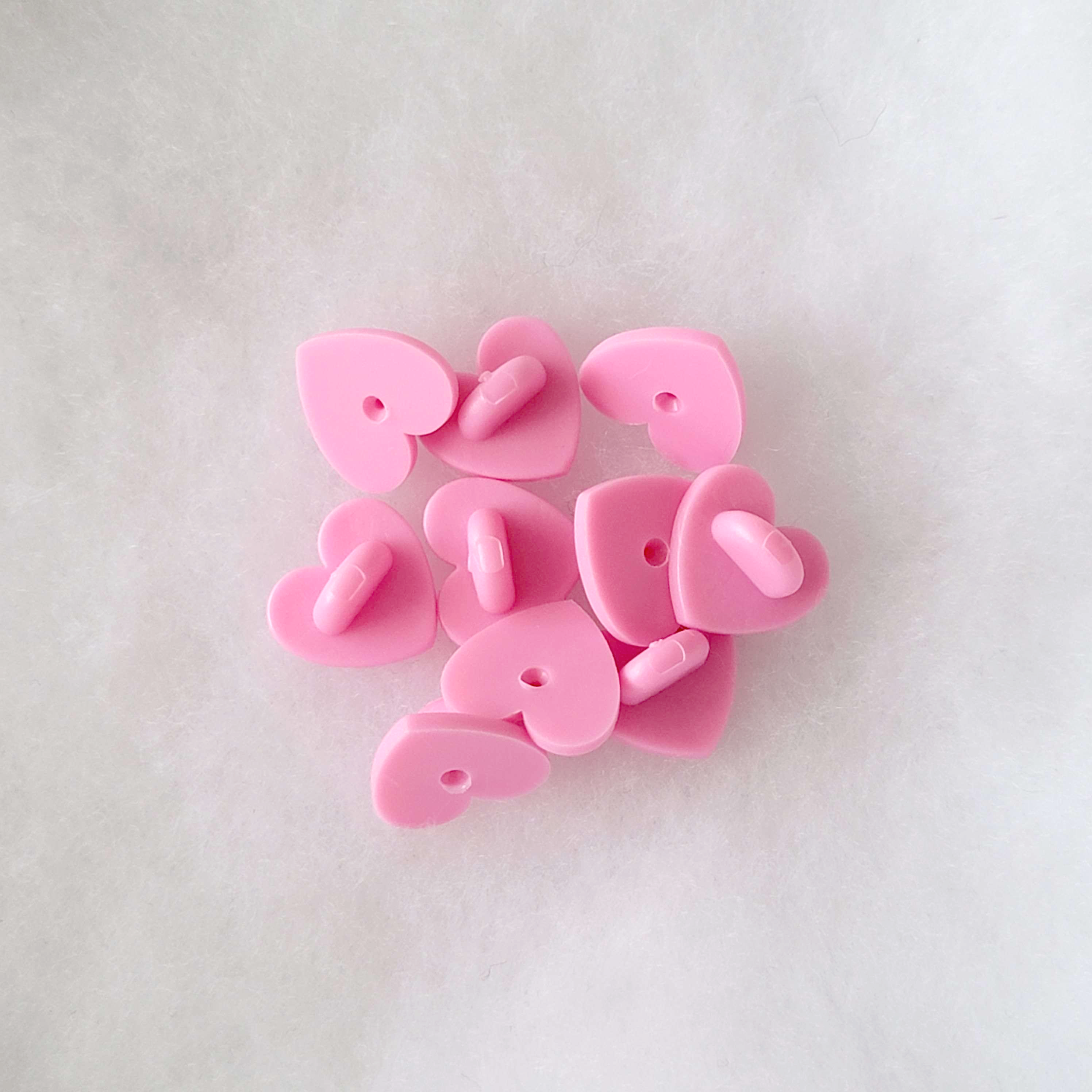 Baby Pink Rubber Pin Backs / Clutches– Xhilyn