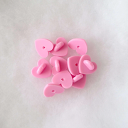 Baby Pink Rubber Pin Backs / Clutches